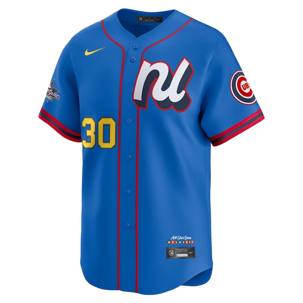 Youth National League #30 Kyle Tucker Nike Blue 2025 All-Star Edition Limited Player Jersey Youth National League #30 Kyle Tucker Nike Blue 2025 All-Star Edition Limited Player Jersey