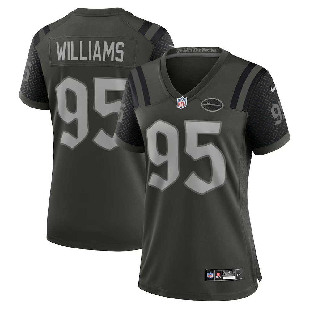 Women's New York Jets #95 Quinnen Williams Black Rivalries Collection Game Jersey Women's New York Jets #95 Quinnen Williams Black Rivalries Collection Game Jersey