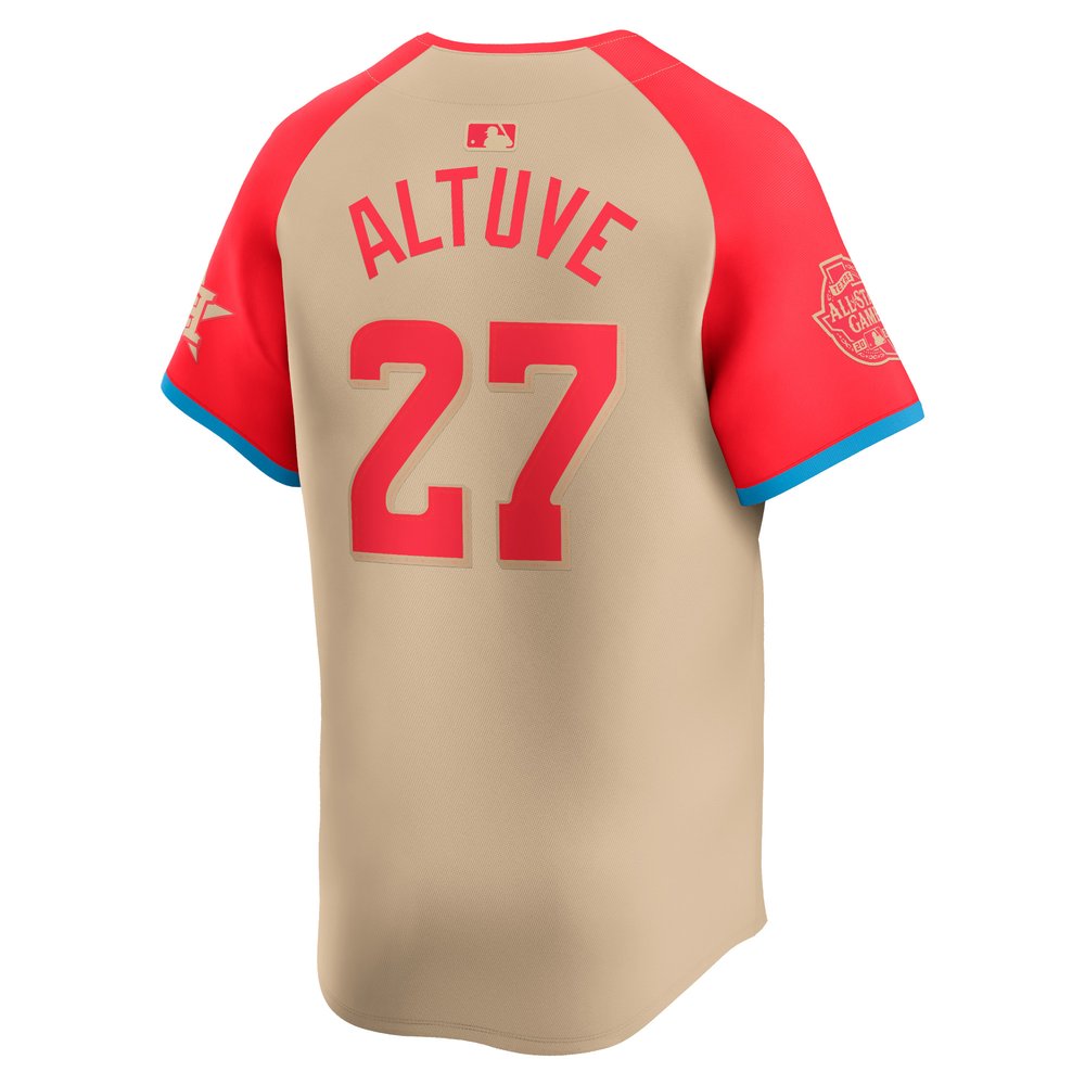 Men's American League Jose Altuve Cream 2024 MLB All-Star Game Limited Player Jersey Men's American League Jose Altuve Cream 2024 MLB All-Star Game Limited Player Jersey