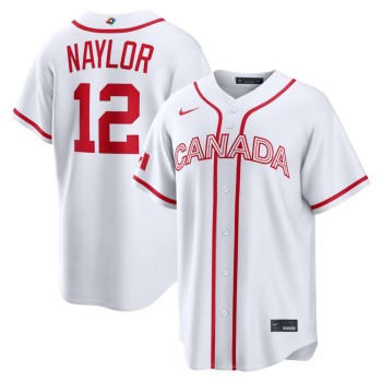 Youth Canada Baseball #12 Josh Naylor White 2026 World Baseball Classic Home Stadium Jersey
