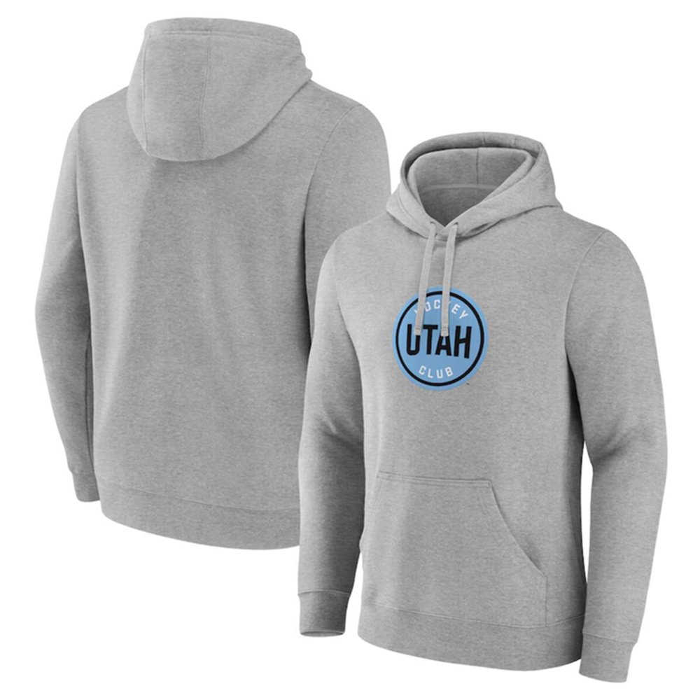 Men's Utah Mammoth Heather Draft Logo Pullover Hoodie Men's Utah Mammoth Heather Draft Logo Pullover Hoodie