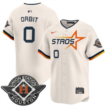 Youth Houston Astros #0 Orbit Cream 2025 City Connect Limited Stitched Baseball Jersey Youth Houston Astros #0 Orbit Cream 2025 City Connect Limited Stitched Baseball Jersey