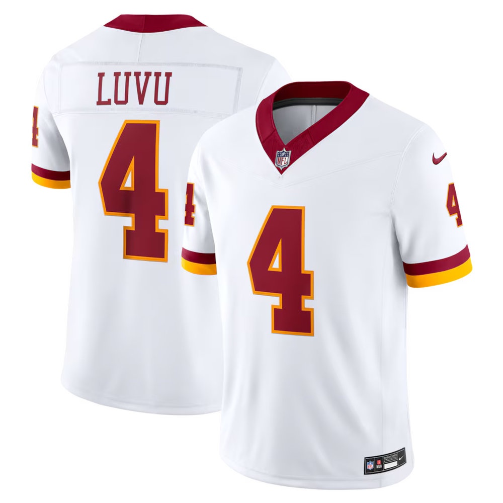 Men's Washington Commanders #4 Frankie Luvu White Super Bowl Era Vapor F.U.S.E. Sewn Down Limited Jersey