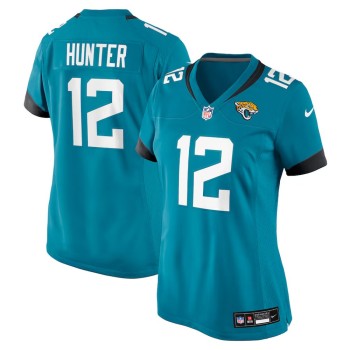 Women's Jacksonville Jaguars #12 Travis Hunter Nike Teal 2025 NFL Draft First Round Pick Team Game Player Jersey Women's Jacksonville Jaguars #12 Travis Hunter Nike Teal 2025 NFL Draft First Round Pick Team Game Player Jersey