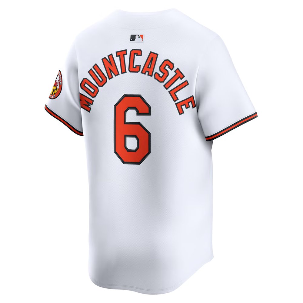 Men's Baltimore Orioles #6 Ryan Mountcastle White Alternate Limited Player Jersey Men's Baltimore Orioles #6 Ryan Mountcastle White Alternate Limited Player Jersey