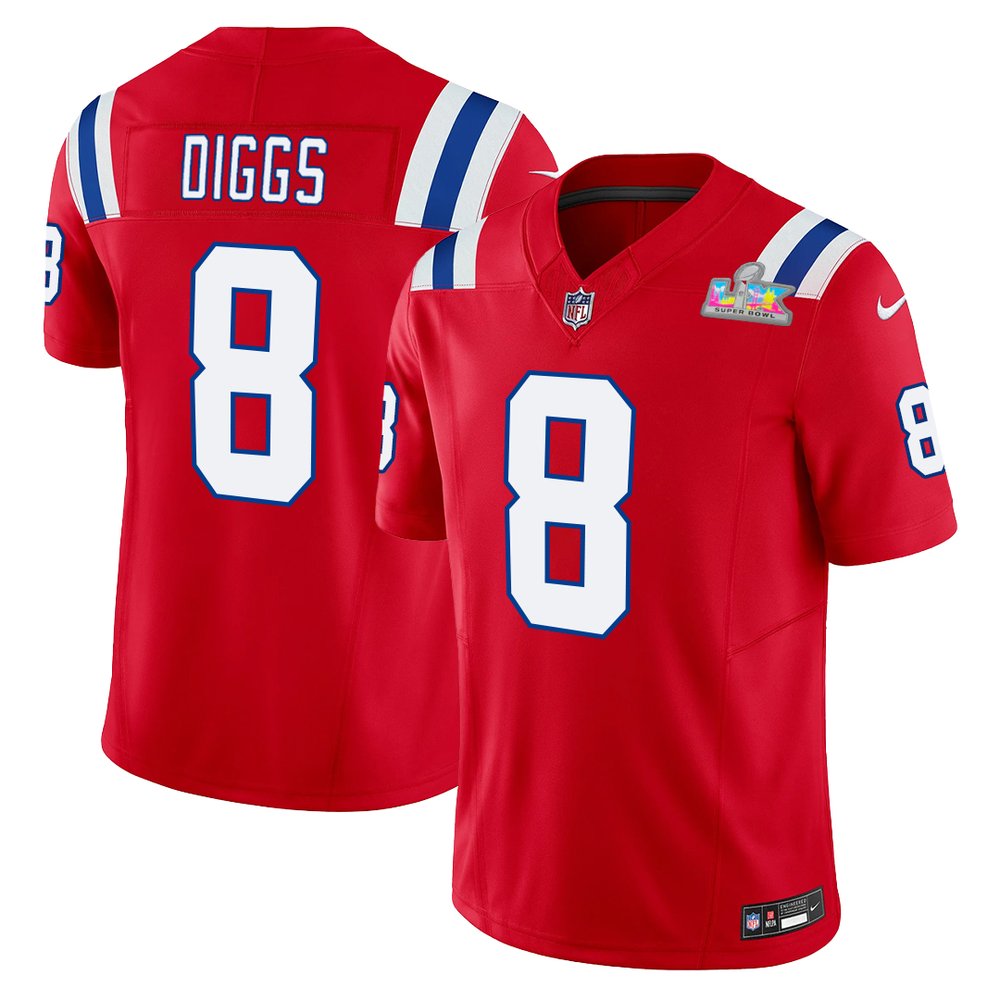 Youth New England Patriots #8 Stefon Diggs Red F.U.S.E. Vapor Limited Stitched Football Jersey