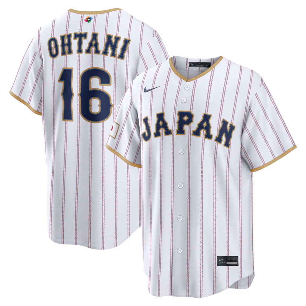 Men's Japan Baseball #16 Shohei Ohtani White 2026 World Baseball Classic Home Stadium Jersey