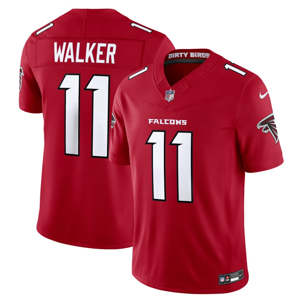 Men's Atlanta Falcons #11 Jalon Walker Red Vapor F.U.S.E. Sewn Down Limited Jersey