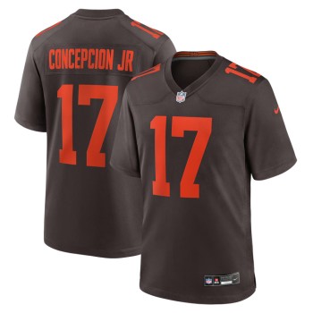 Youth Cleveland Browns #17 KC Concepcion Brown 2026 NFL Draft Game Jersey