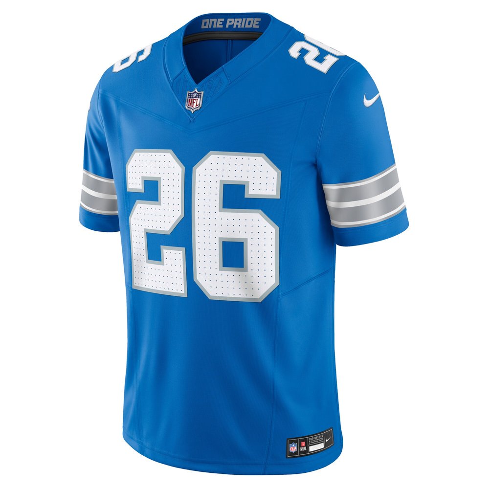 Men's Detroit Lions #26 Jahmyr Gibbs Blue Vapor F.U.S.E. Limited Jersey Men's Detroit Lions #26 Jahmyr Gibbs Blue Vapor F.U.S.E. Limited Jersey
