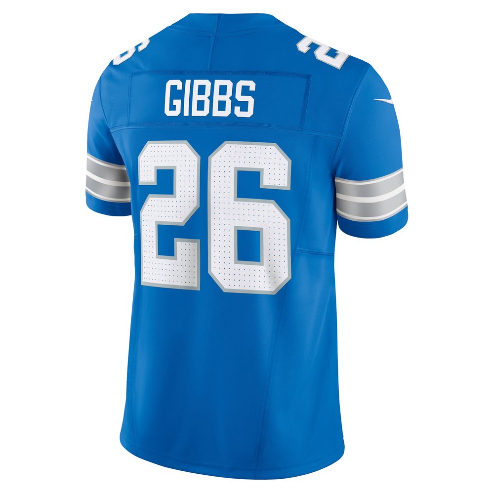 Men's Detroit Lions #26 Jahmyr Gibbs Blue Vapor F.U.S.E. Limited Jersey Men's Detroit Lions #26 Jahmyr Gibbs Blue Vapor F.U.S.E. Limited Jersey