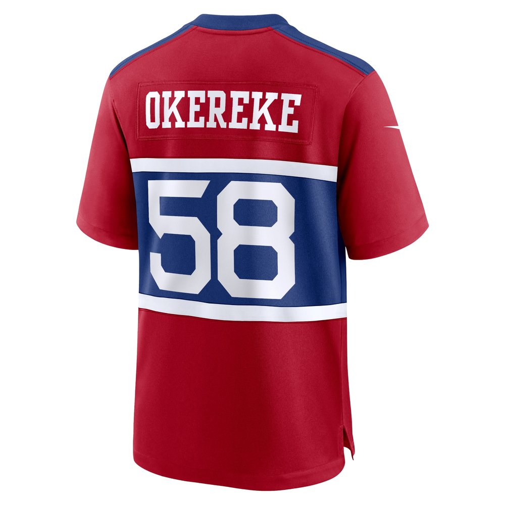 Men's New York Giants Bobby Okereke Century Red Alternate Player Game Jersey Men's New York Giants Bobby Okereke Century Red Alternate Player Game Jersey