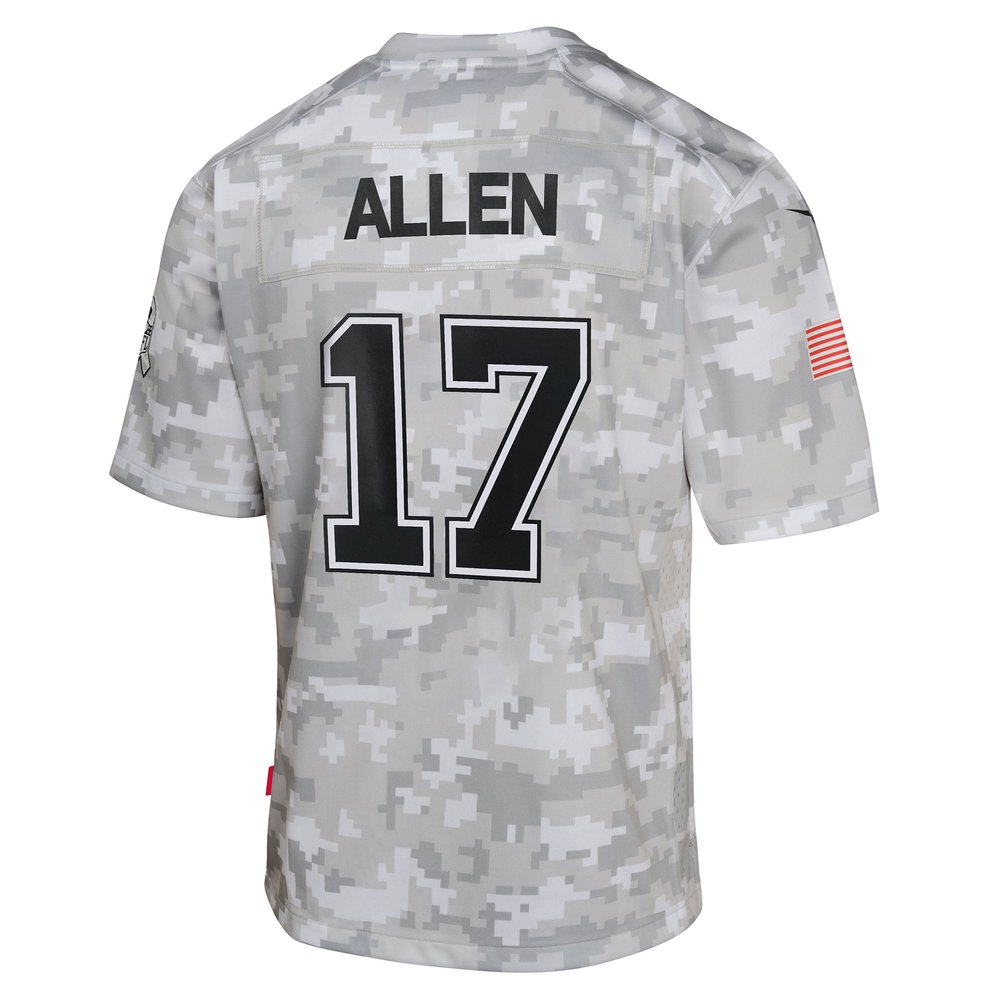 Youth Buffalo Bills Josh Allen Arctic Camo 2024 Salute to Service Game Jersey Youth Buffalo Bills Josh Allen Arctic Camo 2024 Salute to Service Game Jersey