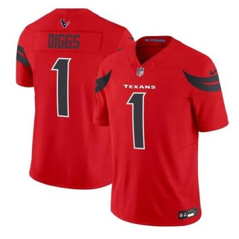 Men's Houston Texans #1 Stefon Diggs Red Red 2024 Alternate F.U.S.E Vapor Stitched jersey Men's Houston Texans #1 Stefon Diggs Red Red 2024 Alternate F.U.S.E Vapor Stitched jersey
