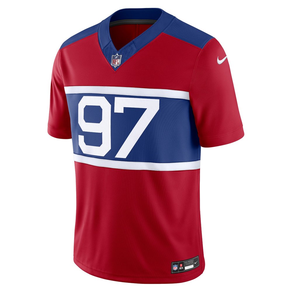 Men's New York Giants Dexter Lawrence II Century Red Alternate Vapor F.U.S.E. Limited Jersey Men's New York Giants Dexter Lawrence II Century Red Alternate Vapor F.U.S.E. Limited Jersey