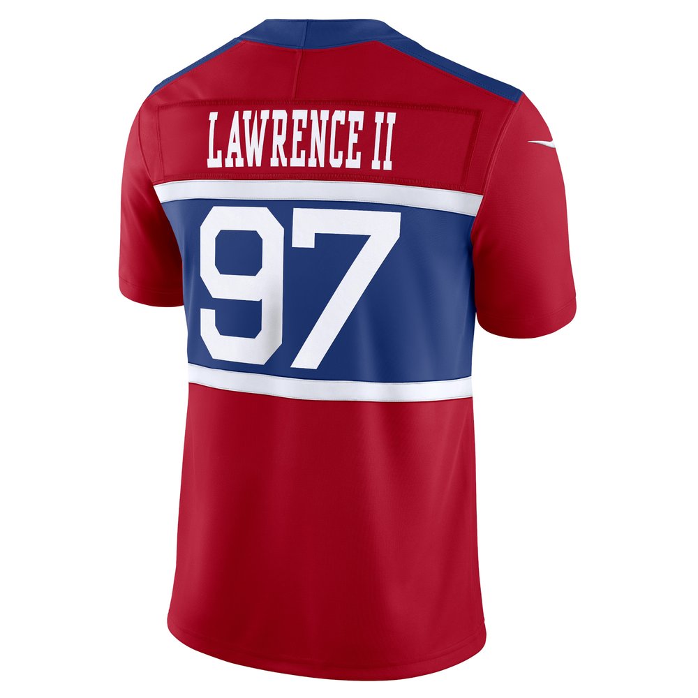 Men's New York Giants Dexter Lawrence II Century Red Alternate Vapor F.U.S.E. Limited Jersey Men's New York Giants Dexter Lawrence II Century Red Alternate Vapor F.U.S.E. Limited Jersey