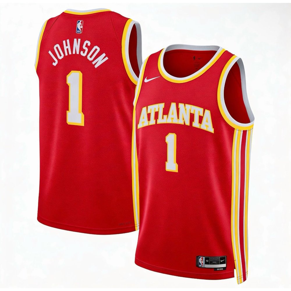 Men's Atlanta Hawks #1 Jalen Johnson Red Swingman Icon Edition Jersey