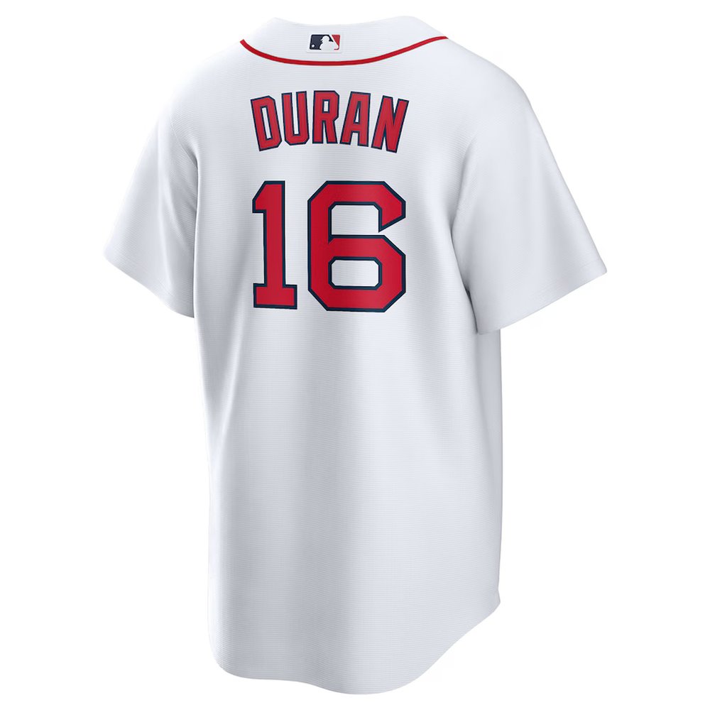 Men's Boston Red Sox #16 Jarren Duran Nike White Home Replica Player Jersey Men's Boston Red Sox #16 Jarren Duran Nike White Home Replica Player Jersey