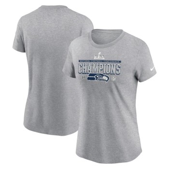 Women's Seattle Seahawks Nike Heather Gray 2025 NFC Champions Locker Room Trophy Collection T-Shirt Women's Seattle Seahawks Nike Heather Gray 2025 NFC Champions Locker Room Trophy Collection T-Shirt