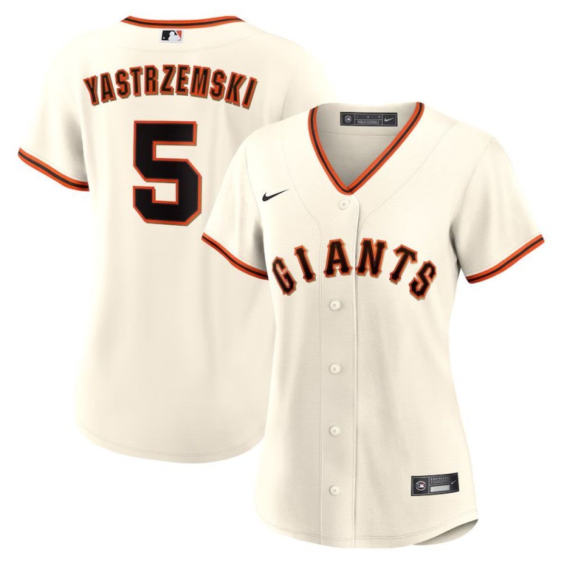 Women's San Francisco Giants #5 Mike Yastrzemski Nike Cream Home Replica Player Jersey