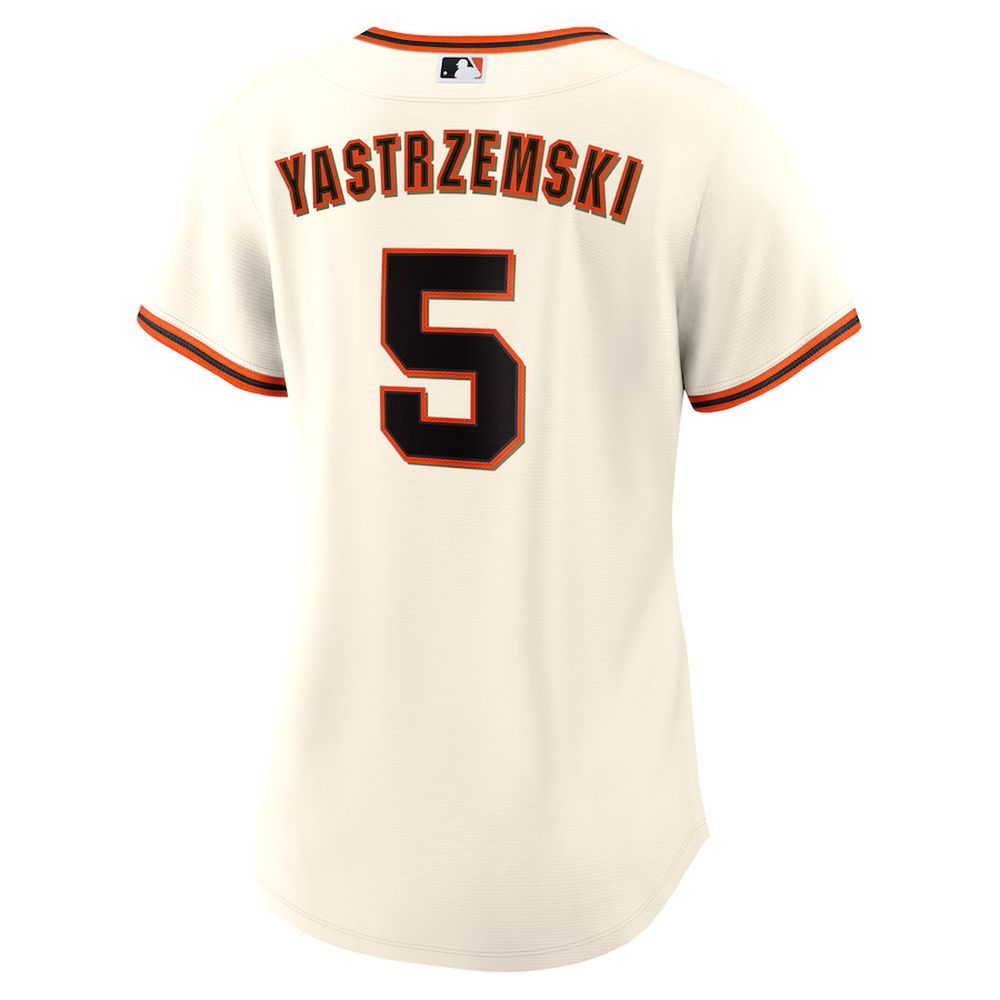 Women's San Francisco Giants #5 Mike Yastrzemski Nike Cream Home Replica Player Jersey Women's San Francisco Giants #5 Mike Yastrzemski Nike Cream Home Replica Player Jersey