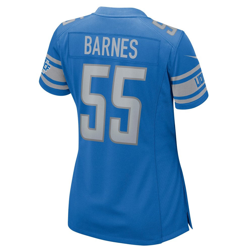 Women's Detroit Lions Derrick Barnes Blue Game Player Jersey Women's Detroit Lions Derrick Barnes Blue Game Player Jersey