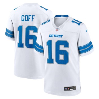 Men's Detroit Lions #16 Jared Goff White Game Jersey Men's Detroit Lions #16 Jared Goff White Game Jersey