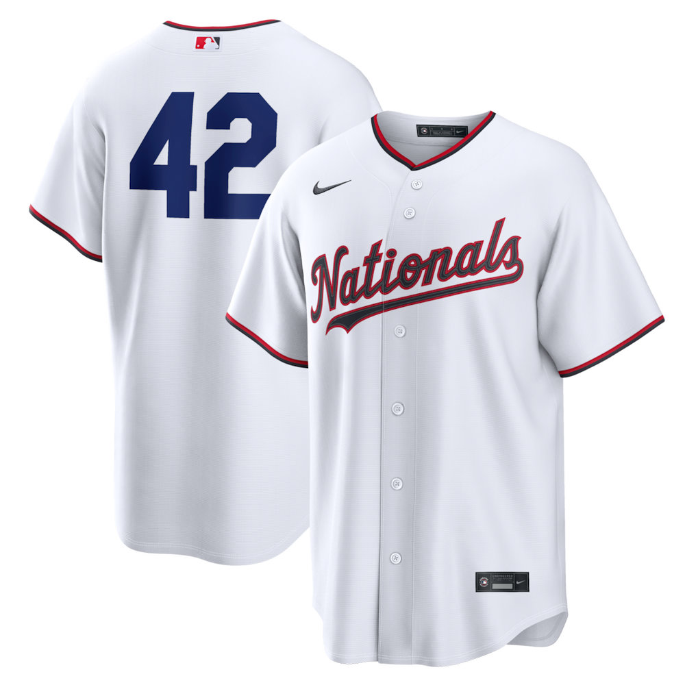 Youth Washington Nationals #42 Jackie Robinson Nike White Home 2026 Jackie Robinson Day Replica Jersey