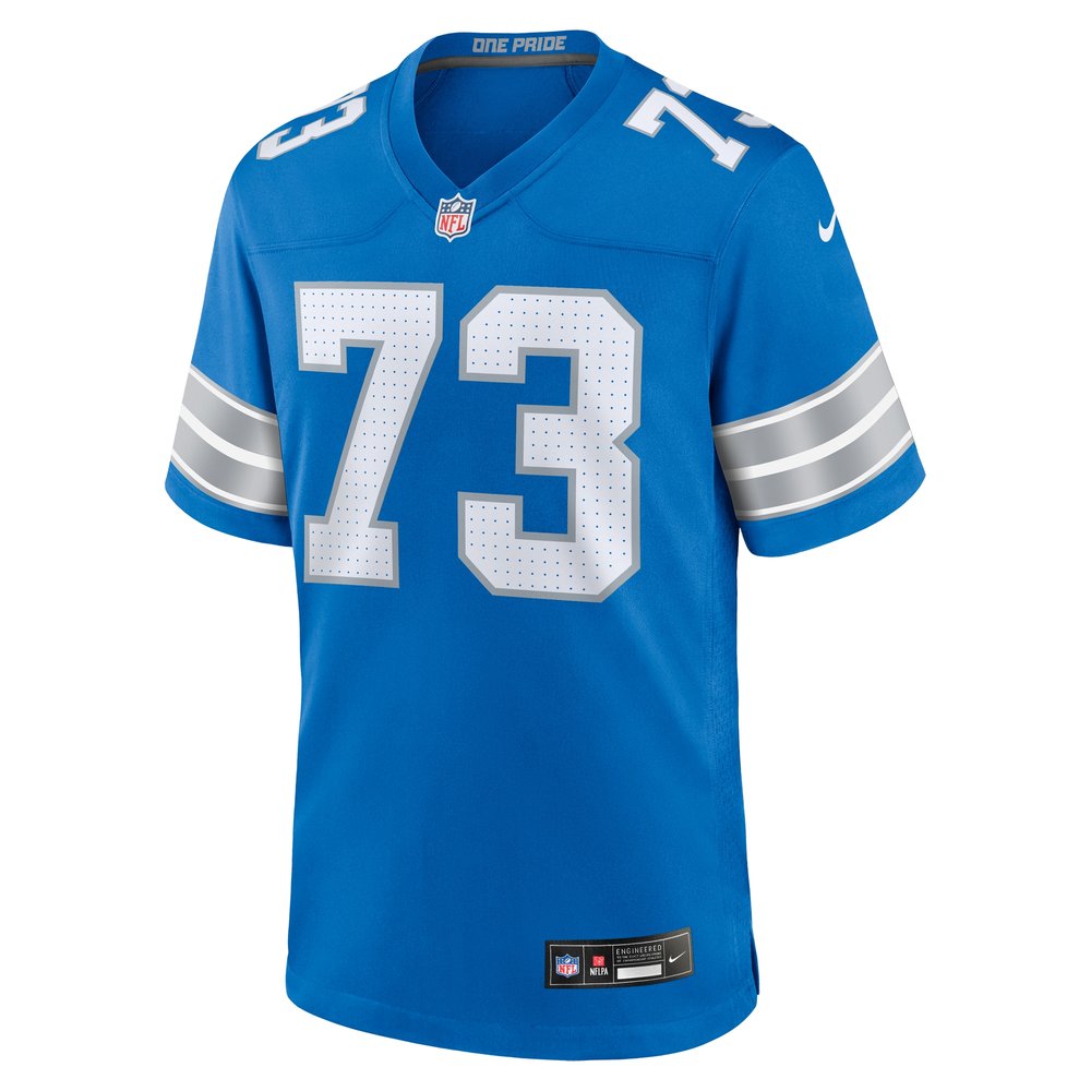 Men's Detroit Lions Christian Mahogany  Blue Team Game Jersey Men's Detroit Lions Christian Mahogany  Blue Team Game Jersey