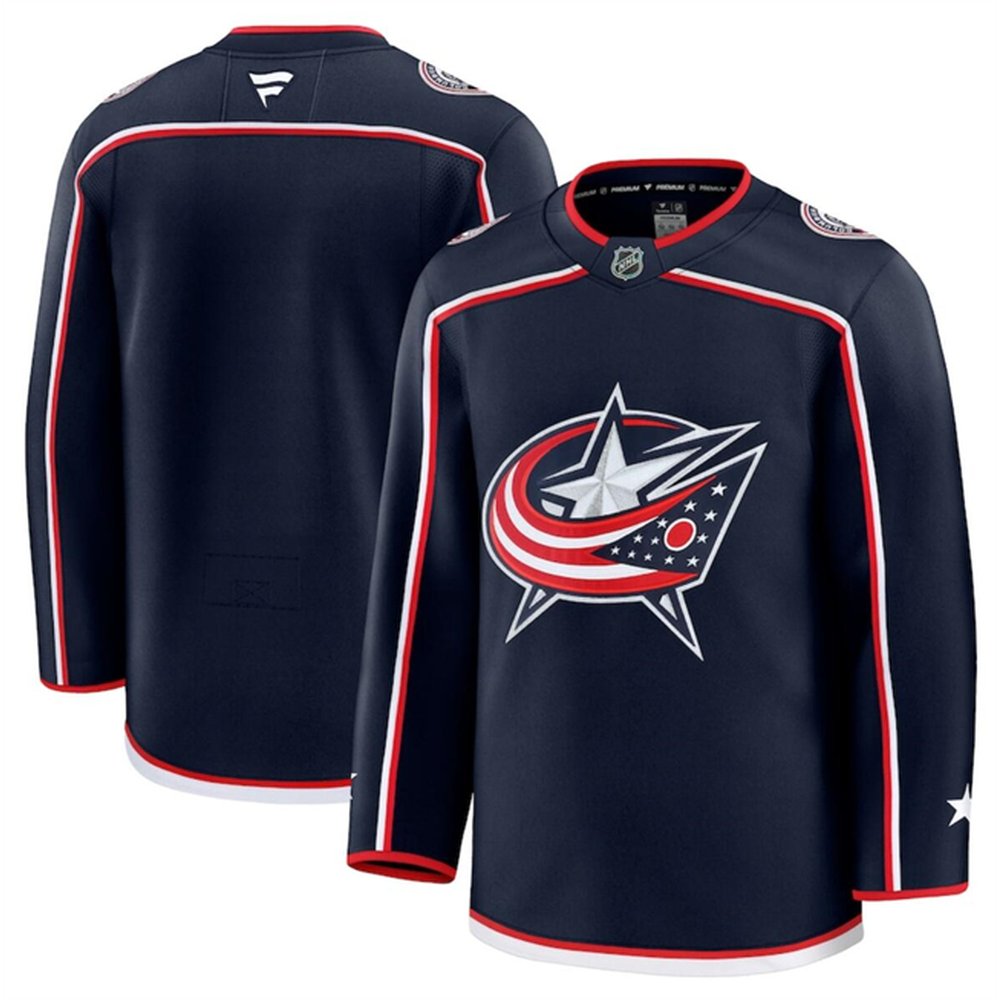 Youth Columbus Blue Jackets Blank Navy 2024-25 Home Stitched Hockey Jersey