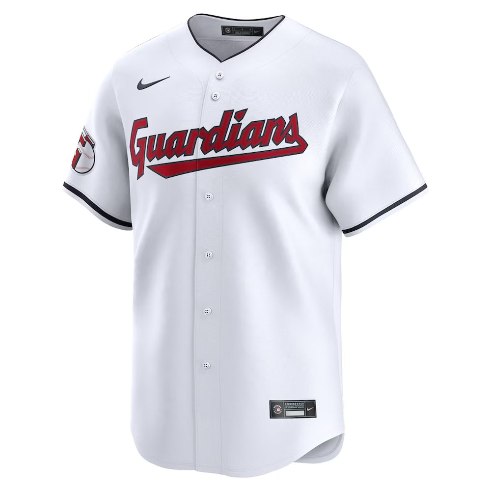 Men's Cleveland Guardians #38 Steven Kwan Nike White Home Limited Player Jersey Men's Cleveland Guardians #38 Steven Kwan Nike White Home Limited Player Jersey