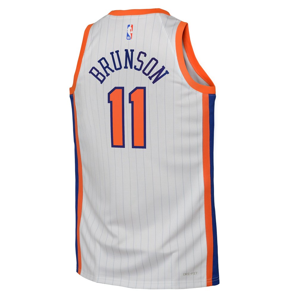 Youth New York Knicks Jalen Brunson White 2024/25 Swingman Player Jersey - City Edition Youth New York Knicks Jalen Brunson White 2024/25 Swingman Player Jersey - City Edition