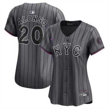 Women's New York Mets #20 Pete Alonso Graphite 2024 City Connect Limited Stitched Baseball Jersey(Run Small) Women's New York Mets #20 Pete Alonso Graphite 2024 City Connect Limited Stitched Baseball Jersey(Run Small)