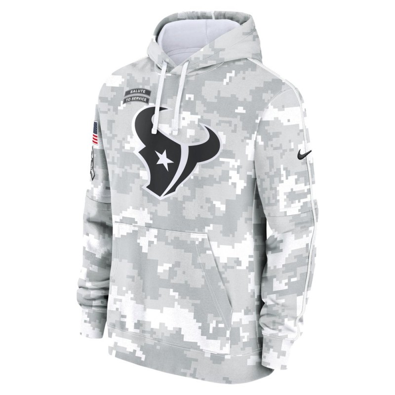 Men's Houston Texans Nike Arctic Camo 2024 Salute to Service Club Fleece Pullover Hoodie Men's Houston Texans Nike Arctic Camo 2024 Salute to Service Club Fleece Pullover Hoodie