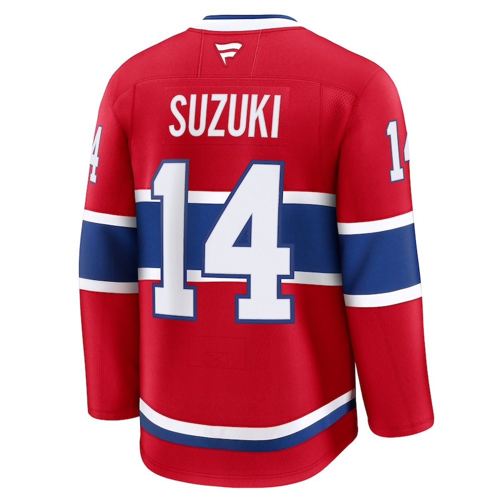 Men's Montreal Canadiens #14 Nick Suzuki Red Home Premium Jersey Men's Montreal Canadiens #14 Nick Suzuki Red Home Premium Jersey