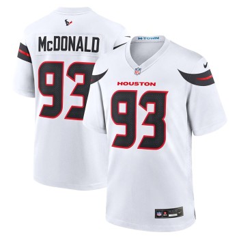 Men's Houston Texans Kayden McDonald White 2026 NFL Draft Game Jersey