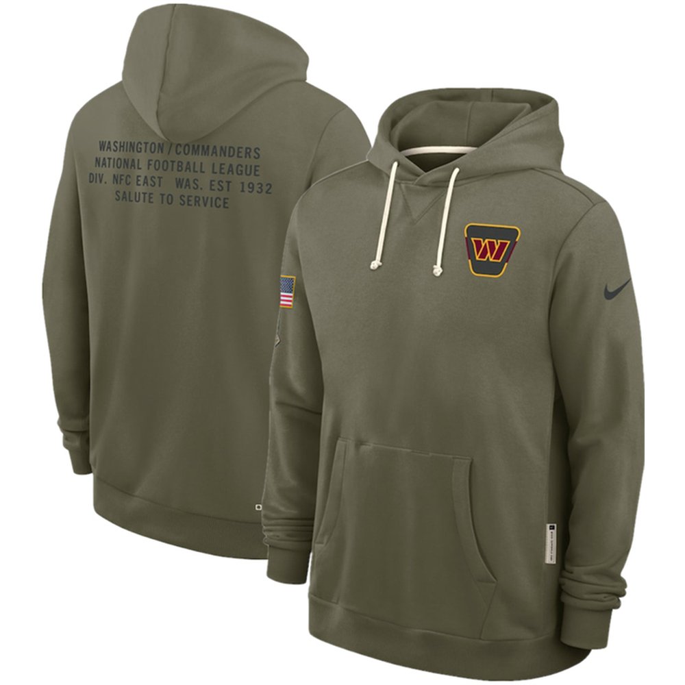 Men's Washington Commanders Olive 2025 Salute to Service Pullover Hoodie