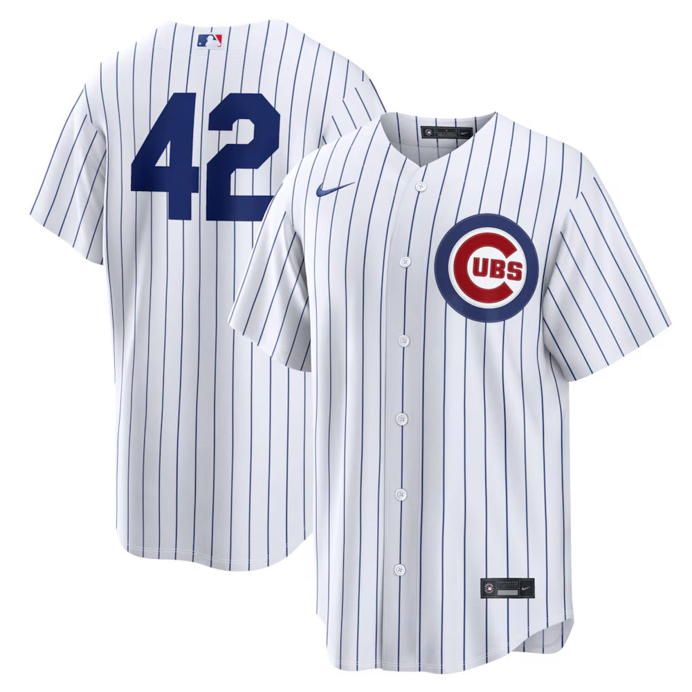Youth Chicago Cubs #42 Jackie Robinson Nike White Home 2026 Jackie Robinson Day Replica Jersey
