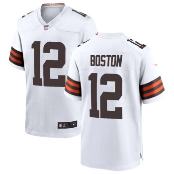 Men's Cleveland Browns Denzel Boston White 2026 NFL Draft Game Jersey