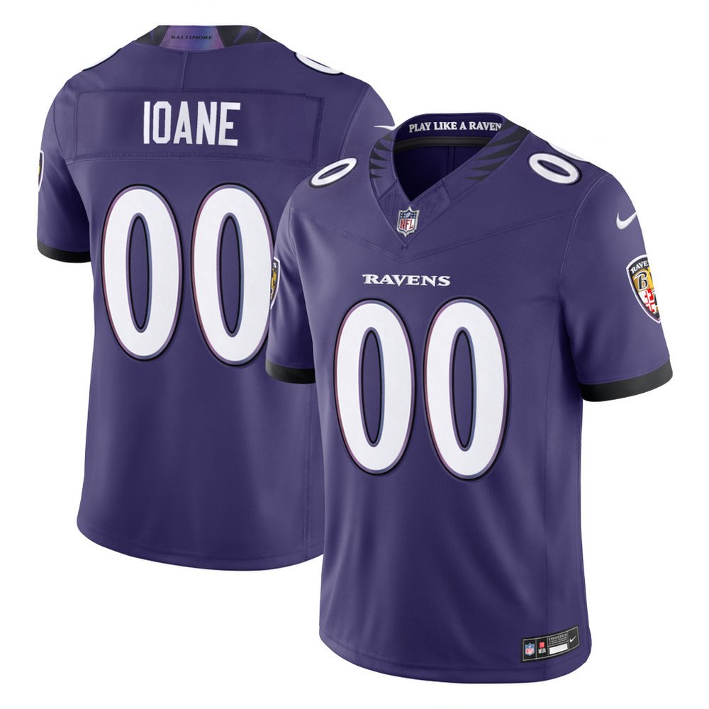 Youth Baltimore Ravens Olaivavega Ioane Purple 2026 NFL Draft Game Jersey