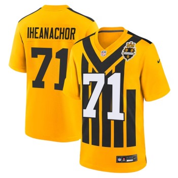 Youth Pittsburgh Steelers #71 Max Iheanachor Gold 2026 NFL Draft Game Jersey