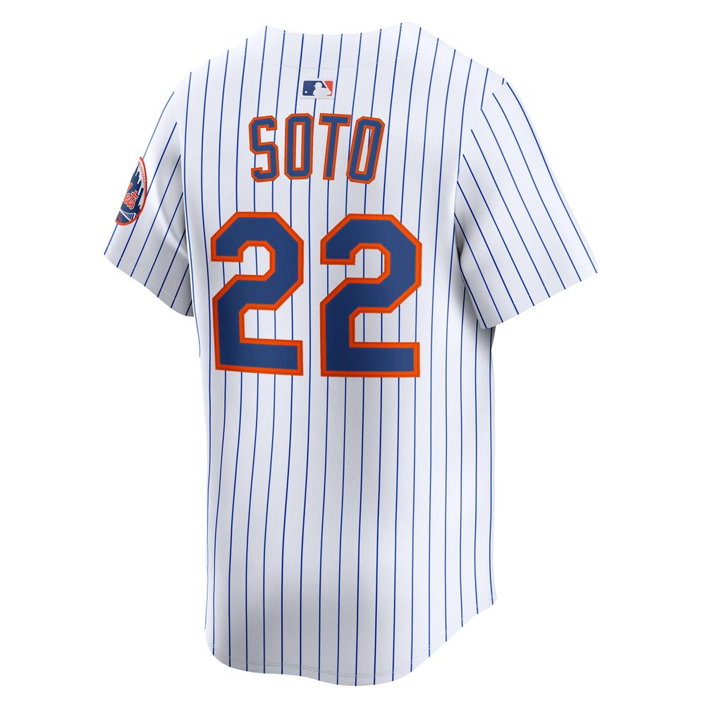 Men's New York Mets #22 Juan Soto White Home Limited Player Jersey