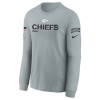Youth Kansas City Chiefs Nike Gray 2024 Salute To Service Long Sleeve T-Shirt